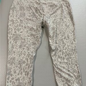 Lululemon white leopard leggings